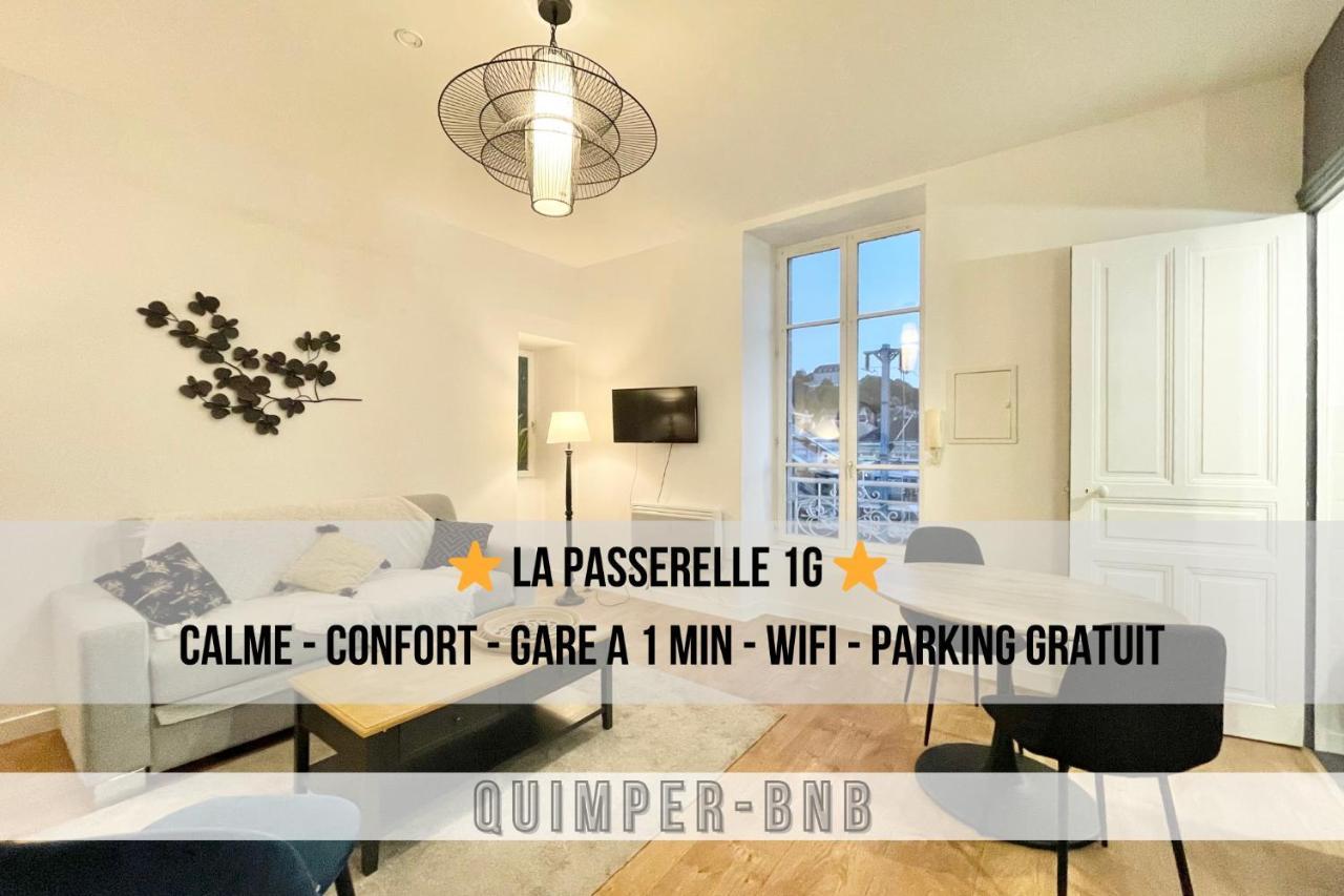 Le Passerelle 1G - Confort - Wifi - Centre Ville A Pied Quimper Extérieur photo